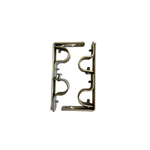 11205 -  2 adjustable double brackets for curtain rod - Silver  16-19mm- Unit price:  2.45$      (Min: Case of 12)