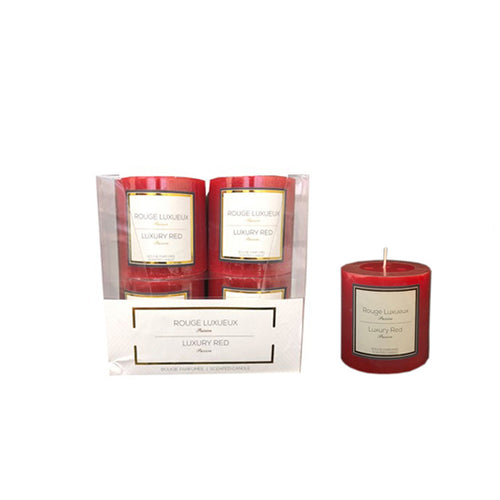 13260 - 3x3 Candle - Luxury Red  -Unit price: 2.20$ (Min: Case of 12)