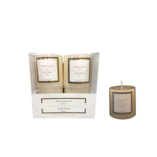 13261 - 3x3 Candle - Soft Pearl -Unit price: 2.20$ (Min: Case of 12)