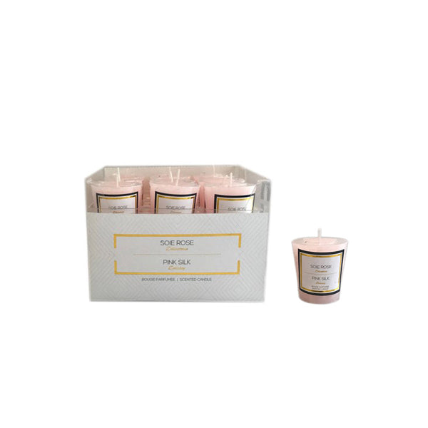 13337 - Votive Candle -  Pink Silk - Unit price: 0.55$ (Min: Case of 18)