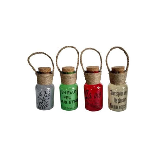 13485 -  LED Decoration Bottles with Quotes Ass4 - 6.8cm x 8.5cm - Unit price:  2.85$ (Min: Case of 12)