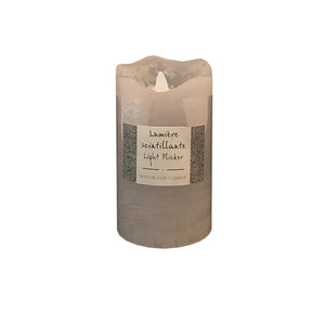 13495 - Flicker LED Candle - Grey - 3"x5.75" - Unit price:  4.4$ (Min: Case of 12)