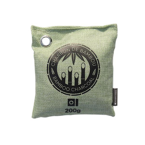 13802 -  Bamboo Purifying Charcoal Bag - 200g - Green - Unit price:  1.95$ (Min: Case of 12)