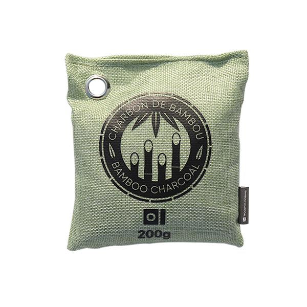 13802 -  Bamboo Purifying Charcoal Bag - 200g - Green - Unit price:  1.95$ (Min: Case of 12)