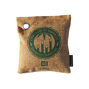 13803 -  Bamboo Purifying Charcoal Bag - 200g - Beige - Unit price:  1.95$ (Min: Case of 12)