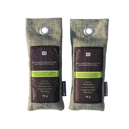 13804 -  Bamboo Purifying Charcoal Bag - 2 x75g - Grey - Unit price:  2.65$ (Min: Case of 12)