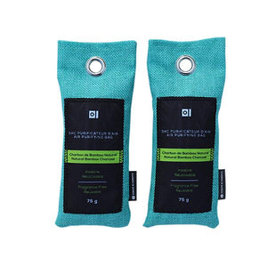 13805 -  Bamboo Purifying Charcoal Bag - 2 x75g - Blue - Unit price:  2.65$ (Min: Case of 12)