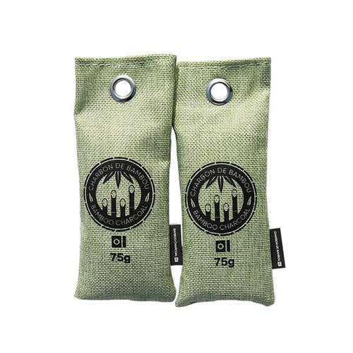 13806 -  Bamboo Purifying Charcoal Bag - 2 x75g - Green - Unit price:  2.35$ (Min: Case of 12)