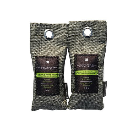 13810 -  Bamboo Purifying Charcoal Bag   - 2 x50g - Grey - Unit price:  2.45$ (Min: Case of 12)