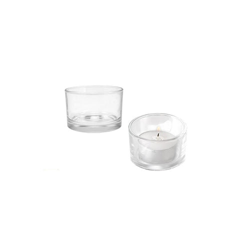 13931 -  Glass Candle Holder - Clear - 5.2cmx3.4cm - Unit price:  0.6$ (Min: Case of 24)