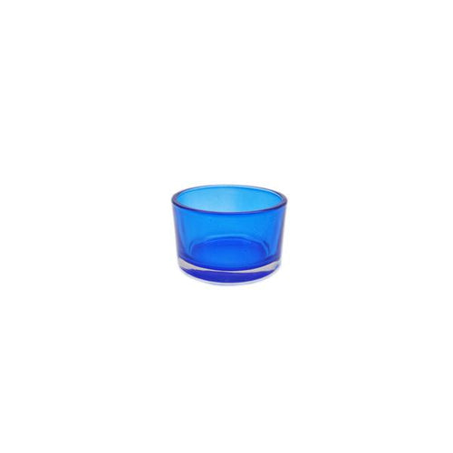 13934 -  Glass Candle Holder - Navy Blue  - 5.2cmx3.4cm - Unit price:  0.6$ (Min: Case of 24)