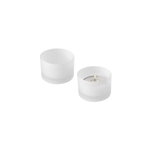 13935 -  Glass Candle Holder - Frosty Glass  - 5.2cmx3.4cm - Unit price:  0.60$ (Min: Case of 24)