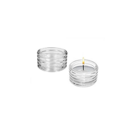 13940 -  Tealight Glass Candle Holder - Clear - 6cmx3.5cm - Unit price:  0.75$ (Min: Case of 24)