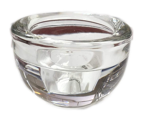 13948-  Glass Candle Holder - D 6.3x4.5cm - Clear - Unit price:  1.10$ (Min: Case of 12)