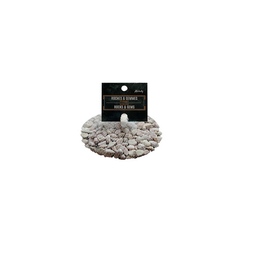 18110 - Natural Pebbles   8-12mm -  700g - Light grey - Unit price:  1.20$ (Min: Case of 16)