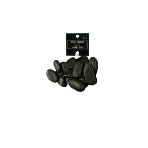 18120 - Polished Stones  8-12mm -  700g - Black - Unit price:  1.35$ (Min: Case of 16)