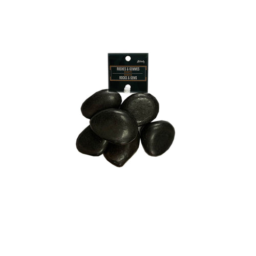 18122 - Polished Stones  2-4cm -  700g - Black - Unit price:  1.35$ (Min: Case of 16)