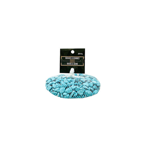 18135-  teal Blue Pebbles   8-12mm -  500g - Unit price:  0.95$ (Min: Case of 24)