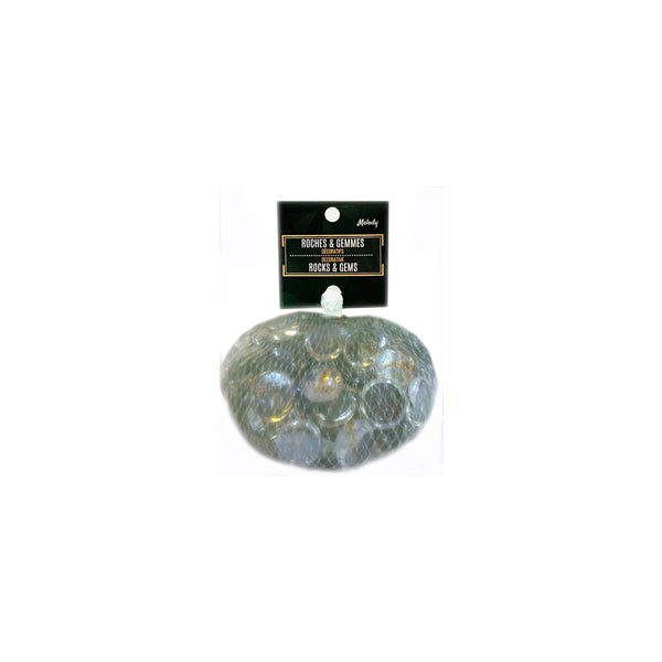 18140 -  Clear Glass Nuggets  17-19mm  - 300g - Unit price: 0.95$ (Min: Case of 36)