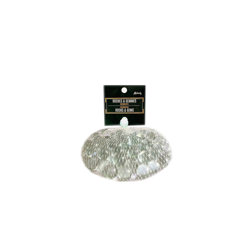 18161-  Round Glass Marble 300g - Clear - Unit price: 1.35$ (Min: Case of 36)