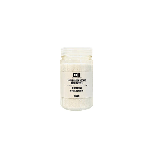 18190 -  Decorative Stone Powder  - Jar 450g - White - Unit price: 1.2$ (Min: Case of 12)