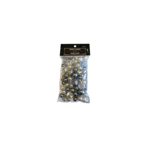 18421 - Pearls With Diamonds - 140g - Grey - Unit price: 2$ (Min: Case of 24)