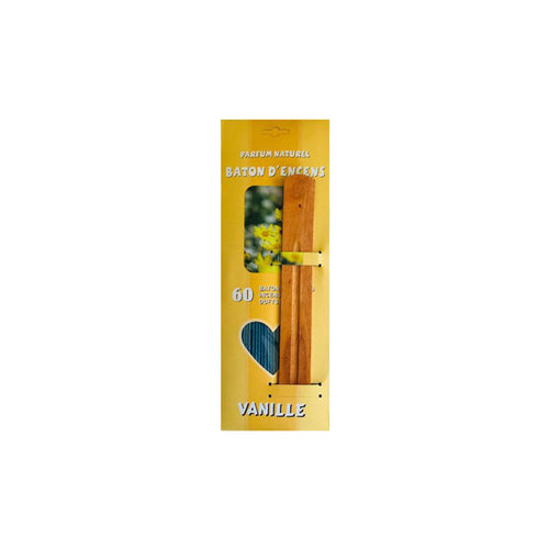 60031 -  Incense with Holder - Vanilla - 60 pcs - Unit price: 0.95$ (Min: Case of 12)