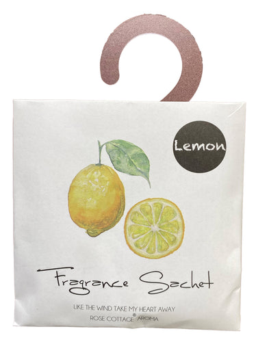 60262 - Scented Sachet Lemon / Sachet Parfumé Citron 11x11cm -  Fruit - Unit price:  0.85$ (Min: Case of 12)