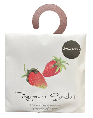 60264 - Scented Sachet Strawberry / Sachet Parfumé Fraises 11x11cm -  Fruit - Unit price:  0.85$ (Min: Case of 12)