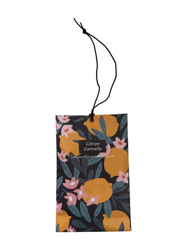 60269 - SACHET PARFUMÉ CITRON-CANELLE / SCENTED SACHET  CITRON CANELLE 11*7CM - Unit price:  0.55$ (Min: Case of 12)