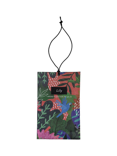 60270 - SACHET PARFUMÉ LYS / SCENTED SACHET LILY 11*7CM - Unit price:  0.55$ (Min: Case of 12)